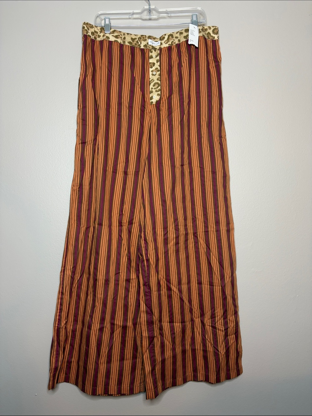 NWT Out From Under Avril Boxer Pants XL Urban Outfitters Mixed Stripe Leopard